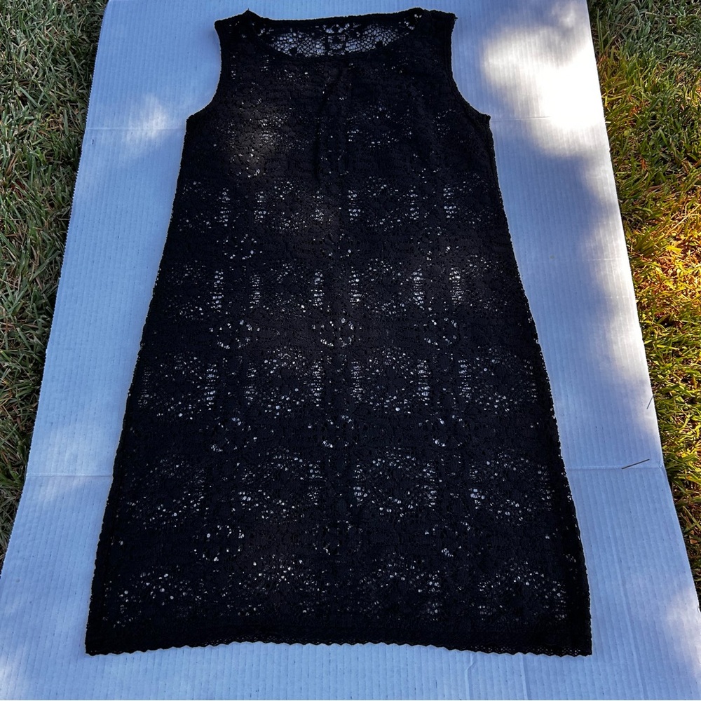 Black Lace Sleeveless cover up swimwear